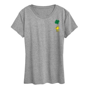 Women's - Peanuts - Woodstock Clover Short Sleeve Graphic T-Shirt - 1 of 4
