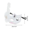 Unique Bargains Ostrich Feather Half Face Party Mask White 1 Pc - 2 of 4