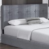 Allewie Full Upholstered Bed Frame/4 Storage Drawers/Adjustable Headboard/Square Stitched Button Tufted/wooden Support/Easy Assembly/Light Grey - 3 of 4