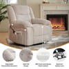Bestier Massage Recliners for Elderly, Power Lift Recliner Chair with Heat and Vibration for Living Room,White - 3 of 4