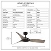 Urban Ambiance Luxury Modern Ceiling Fan 11.5''H x 54''W,  Olde Bronze Finish,  Newcastle Collection, UHP9271 - 3 of 4