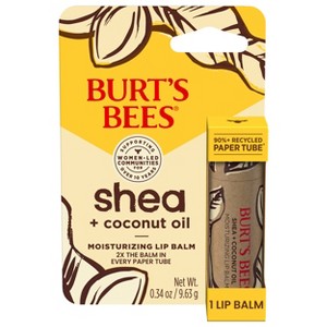 Burt's Bees Shea + Coconut Oil Paper Tube Lip Balm - 0.34oz - 1 of 4