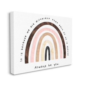 Stupell Industries Always Be You Phrase Inspirational Diversity Rainbow - 1 of 4