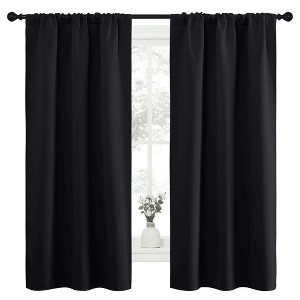 NICETOWN Blackout Curtains Rod Pocket Thermal Insulated Privacy Drapes (2 Panels) - 1 of 4