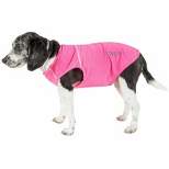 Pet Life Active Aero-Pawlse Heathered Quick-Dry and 4-Way Stretch Dog and Cat Tank Top T-Shirt - Pink