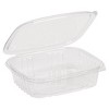 Inno-Pak 24 oz Rectangular Container Clear RPET Hinged Lid - Pack of 100 - 2 of 3