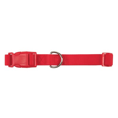 Casual Canine ⅜" Wide Nylon Dog Collar, Fits Necks 6" to 10", Tomato Red