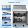Winado 28 in. 7.1 Cu.Ft. 320W 115V Silver Refrigerated Salad Sandwich Prep Table - 4 of 4