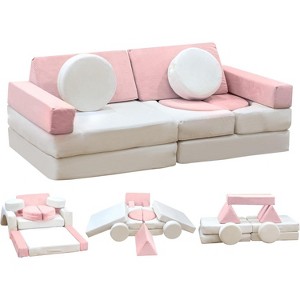Hooseng Play Couch, Detachable Modular Play Couch, Floor Sofa for Living Room, Convertible Foam and Floor Cushion Sofa - 1 of 4