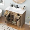 NicBex 36" Bathroom Vanity with Sink, Bathroom Storage Cabinet, 2 Drawers, 2 Cabinet Door and Adjustable Open Shelf for Bathroom - image 4 of 4