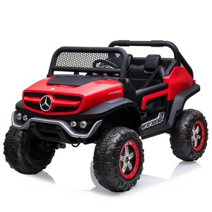 2 Seater Kids Ride On Truck 24V Ride On Toy Battery Powered Electric Vehicle for Toddles with Remote Control, Spring Suspension, LED Lights, Music - 1 of 4