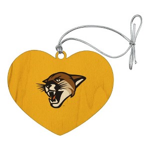 University of Vermont Secondary Heart Love Wood Christmas Tree Holiday Ornament - 1 of 3