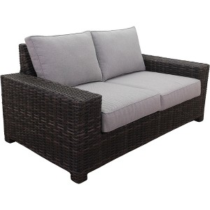 Courtyard Casual St Lucia Loveseat   Alum Frame Grade A Vietnam Olefin - 1 of 2