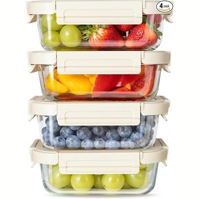 Dexmalle Food Meal Prep Containers with Exclusive Glass Lids