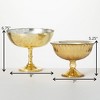 Sullivans 5.25" & 6.75" Gold Glass Pedestal Goblet Set of 2, Multicolored - 4 of 4