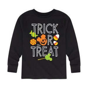 Boys' - Disney - Trick Or Treat Candy Art Long Sleeve Graphic T-Shirt - 1 of 3