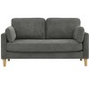 Racxily Modern Minimalist 2-Seater Sofa, Loveseat Couch Soft Sofa for Living Room, Gray - 2 of 4