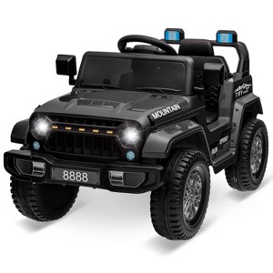 Jojoka 12V Kids Ride On Truck, 2-Seater Electric Car w/Remote Control, 35W Motors, 3 Speeds, Music, LED Lights, Suspension - 1 of 4