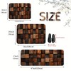 Chery Life Retro Wood Grain Kitchen Mat Set - Soft, Non-Slip - 3 of 4