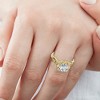 Pompeii3 1.02Ct Floral Petal Diamond Engagement Ring 14k Gold or Platinum Lab Created - 3 of 4