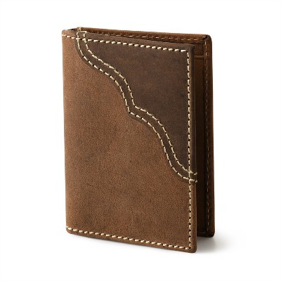 Wrangler Mens Money Clip Wallet Minimalist Slim ID Card Holder Front Pocket Wallet Leather, Gift for Him