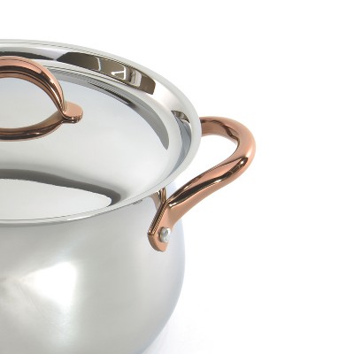 Ouro Gold 11-Piece Stainless Steel Cookware Set with Copper Handles