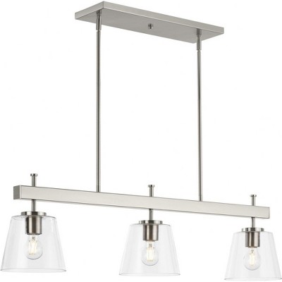 Progress Lighting Saffert 3-light Linear Chandelier, Brushed Nickel ...