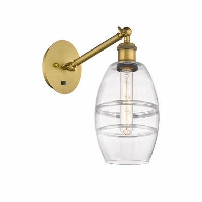 Vaz - 1 Light Arm Adjusts Up and Down Wall Sconce In Industrial Style-8.13 Inches Tall and 5.88 Inches Wide