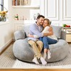 Hooseng Giant Bean Bag Chair for Adults, Teddy Fabric Upholstered Loveseat Lazy Sofa with Storage Pocket and High-Density Memory Foam Padding - 2 of 4