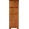 72.4" Tall Storage Cabinet Tall Storage Cabinet with 8 Doors and 4 Shelves ,Bookshelf, Kitchen, Dining Room, Office Freestanding Storage Cabinet, Oak - 4 of 4