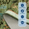 9'x12' Washable Rug Area Rugs Indoor, Animal Print Rug Non Slip Low Pile Forest Stain Resistance Carpet light green - 4 of 4