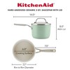 KitchenAid Hard Anodized 3qt Nonstick Ceramic Cookware Sauce Pan with Lid - Pistachio: Stainless Handle, Tempered Glass Lid - image 2 of 4