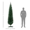 NAYSAYE 8FT Artificial Pencil Christmas Tree with 618 Branch Tips Slim Xmas Tree for Home Office Party, Green, 21.8"*21.8"*94.5" - 3 of 4