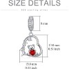 Sterling Silver Teddy Bear Charm with 12 Birthstones - Bead for Bracelets, Gift for Mom & Daughter - 3 of 4