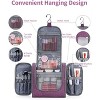 Narwey Hanging Toiletry Bag Travel Makeup Bag Organizer Toiletries Bag for Cosmetics Essentials Accessories (Large, Dark Purple) - 3 of 4