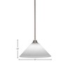 Toltec Lighting Paramount 1 - Light Pendant in  Brushed Nickel with 12" White Muslin Shade - 2 of 2