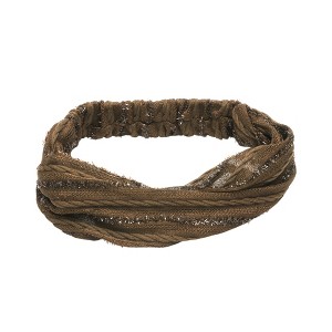 Unique Bargains Women's Stripes Wide Lace Headband 1 Pc - 1 of 4