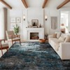 Modern Area Rug Washable Non-Slip Abstract Floor Mat, Non-Shedding Contemporary Accent Rug - 2 of 4