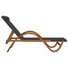vidaXL Sun Lounger Grey Textilene, Solid Poplar Wood Medium Sun Lounger - 4 of 4