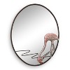 SPI Home Flamingo Wall Mirror – 26" Cast Iron Frame with Sculptural Flamingo Design, Rustic Pink Bronze Coastal Wall Decor - 2 of 3