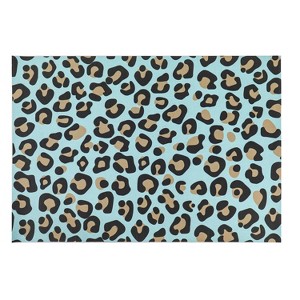 Evergreen Blue Animal Print Layering Mat Inches 11.5 x 9.5 Inches Indoor and Outdoor Decor - 1 of 4