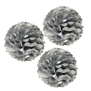 Wrapables 12" Set of 3 Tissue Pom Poms Party Decorations - 1 of 4