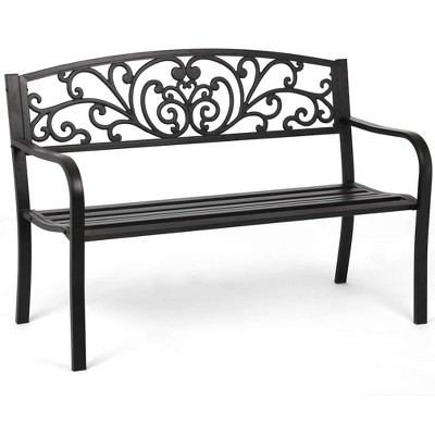 FDW Garden Bench for Patio Outdoor Bench Metal Bench Park Bench Cushion for Yard Porch Clearance Work Entryway