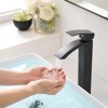 ChicFurnit Bathroom Sink Faucet Single Hole Modern Single Handle Vanity Basin Faucet for Trendy Bathrooms, Black, 16.7"*9.1"*3.3" - 2 of 4