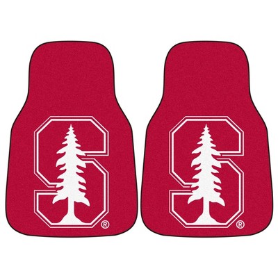 NCAA University of Stanford Cardinal Carpet Car Mat Set - 2pc