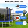 Aukfa Trampoline with Basketball, Enclosure Net, Kids Trampoline with Ladder, Outdoor Backyard Jumping Fun - 4 of 4