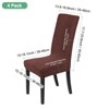 Unique Bargains Waterproof Jacquard Elastic Band Durable Dining Chair Slipcovers - 3 of 4