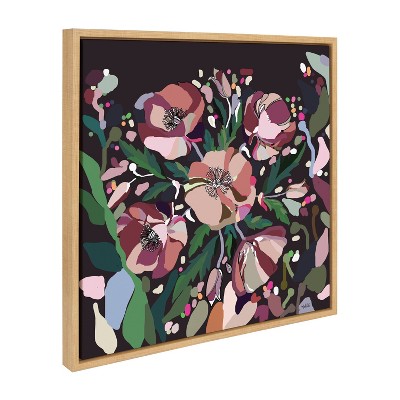 Natural Abstract Floral Bouquet Canvas Wall Art, 22" x 22"