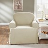 Duck T Cushion Chair Slipcover Natural - Sure Fit - 3 of 4
