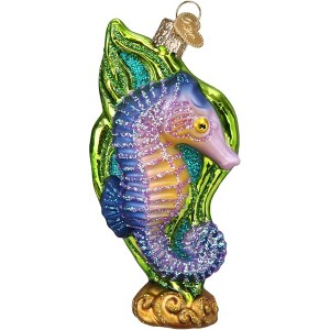 Old World Christmas Blown Glass Ornament for Christmas Tree, Bright Seahorse - 1 of 4